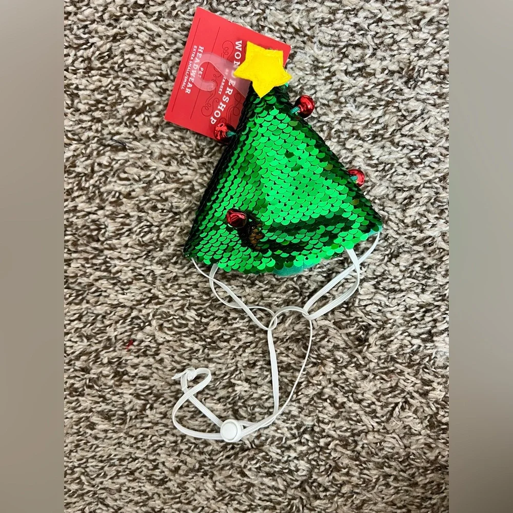 2 NWT Festive Elf and Christmas Tree Dog Hats